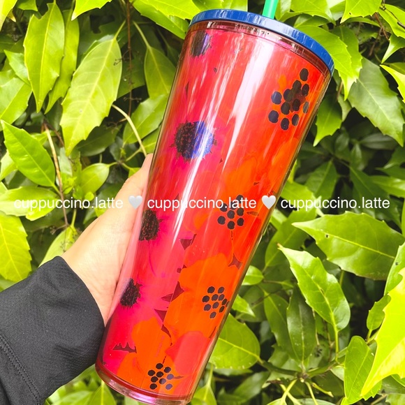 🍓SOLD OUT🌼Starbucks Summer 2 Floral Printed Lid Venti Tumblers - Picture 4 of 15